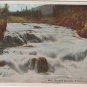 Yellowstone National Park Wyoming Postcard, Firehole Cascades, Full Color c.1921