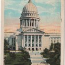 Madison Wisconsin Postcard, State Capitol from State Street, Full Color c.1921