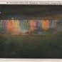 New York Landscape Postcard, Illuminated American Falls from Canada c.1929