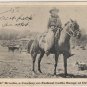 Delaware Ohio Postcard, Shows Cowboy Texas Jack Brooks on Federal Cattle Range c.1927
