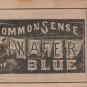 Common Sense Laundry Blue Wafers, Black & White Print Ad c.1870