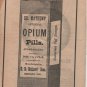 Dr. Mathews' Opium Pills, Black and White Print Ad c.1870