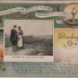 Thanksgiving Postcard, Return of The Mayflower, Full Color & Embossed c.1918