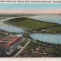 Washington D.C. Postcard, Washington Harbor and Potomac River South from Monument c.1929