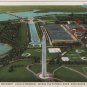 Washington D.C. Postcard, Washington Monument, Lincoln Memorial, Bridge and Potomac River c.1929