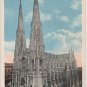 New York City Postcard, St. Patrick's Cathedral, Full Color c.1920