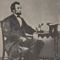 Lincoln Postcard, Brady Photo of Seated President Elect, Jumbo Black & White c.1966