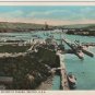 Seattle Washington Postcard, Canal Locks in Full Color c.1925