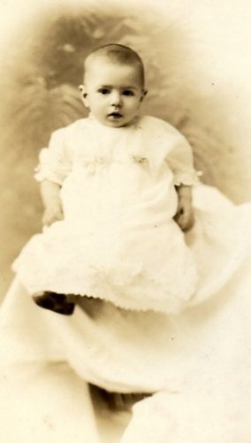 Portrait Postcard, Young Child Dressed in White c.1900