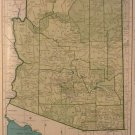 Map of Arizona, Rand McNally for Collier's World Atlas c.1949