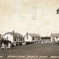 Manistique Michigan Postcard, Tourist Cabins & Mobil Station, Real Photo c.1941