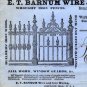 E.T. Barnum Wire & Iron Works Sales Letters, Detroit Michigan c.1883