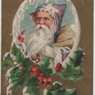 Christmas Postcard, Brown Robe Santa & Bag of Toys c.1909