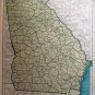 Georgia State Map, Rand McNally, Collier's World Atlas c.1949