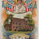 George Washington Bday Postcard, Woodlawn Mansion c.1908