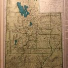 Map of Utah, Rand McNally for Collier's World Atlas c.1949