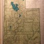 Map of Utah, Rand McNally for Collier's World Atlas c.1949