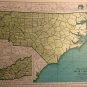 Map of North Carolina, Rand McNally c.1949