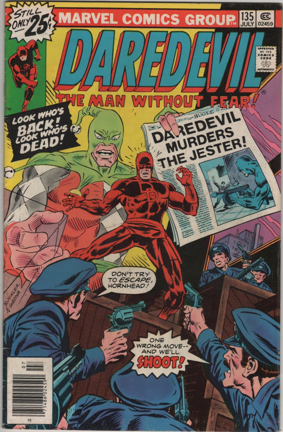 Daredevil #135 DD Murders The Jester c.1976