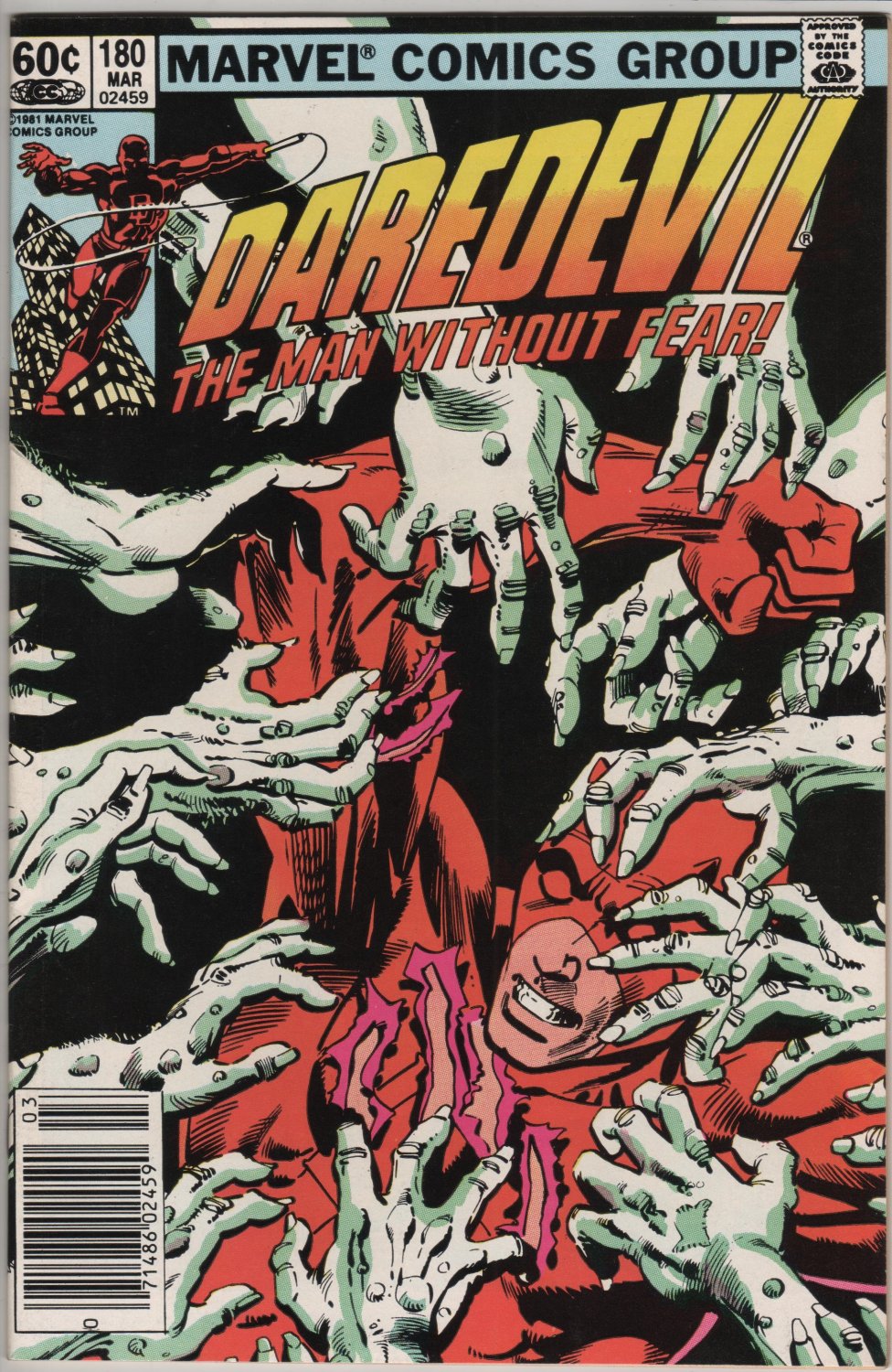 Daredevil #180, March Issue Marvel c.1980