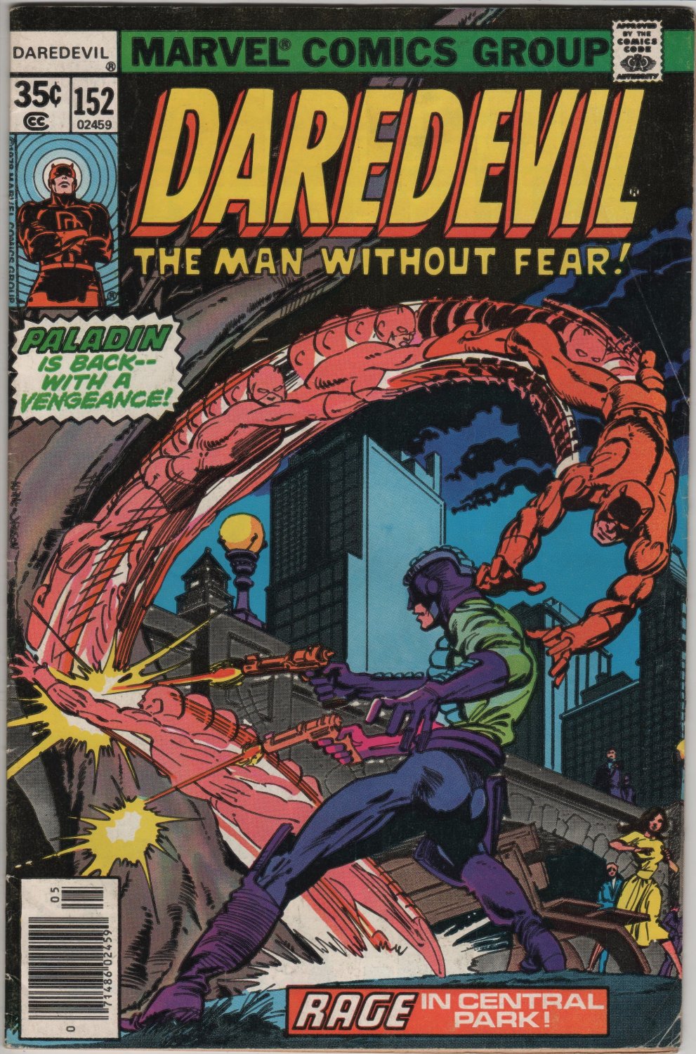Daredevil #152 Rage in Central Park, Paladin c.1978