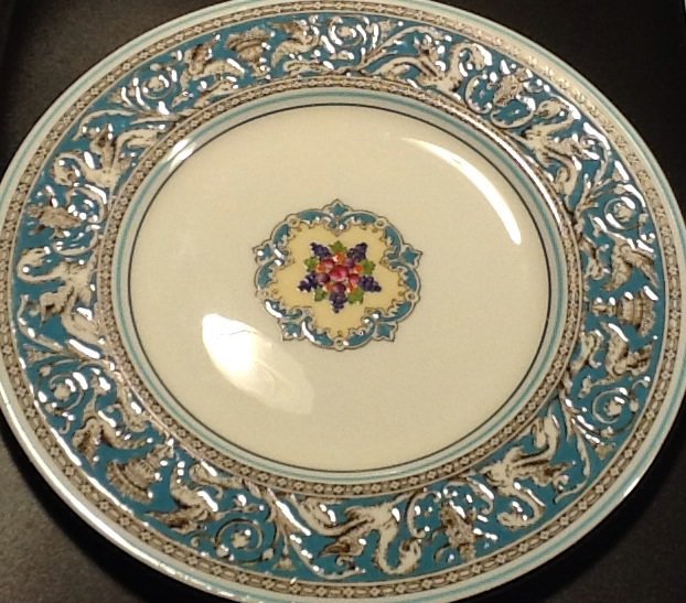 Wedgwood Fine Bone China 8 Inch Salad Plate, Florentine Pattern