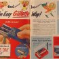 Gillette Father's Day Ad, Two Pages in Full Color c.1951