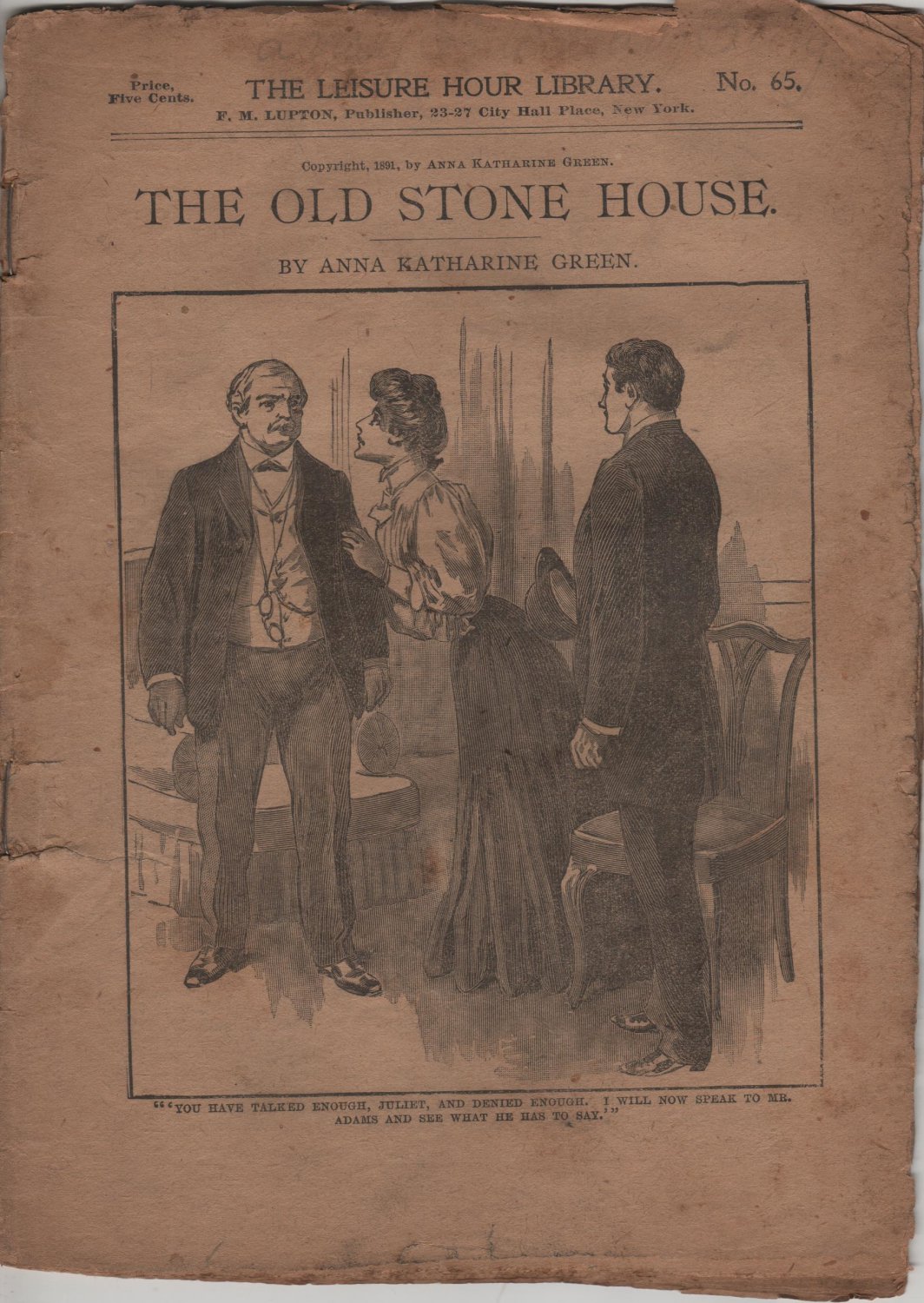 Old Stone House, A.K. Green, Leisure Hour Library 65 c.1901