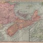 Map of Canadian Maritime Provinces, Hammond Atlas c.1910