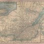 Map of Québec Canada, C.S. Hammond Atlas c.1910
