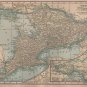 Map of Ontario Canada, C.S. Hammond Atlas c.1910