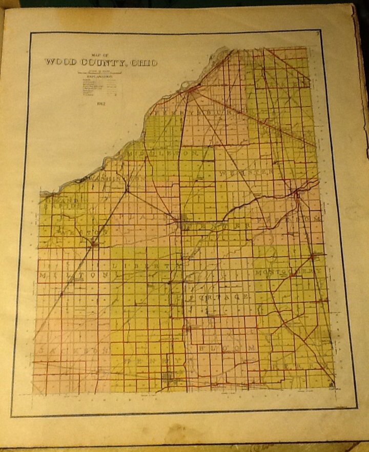 Map of Wood County Ohio, Maumee Valley Map Co. c.1912