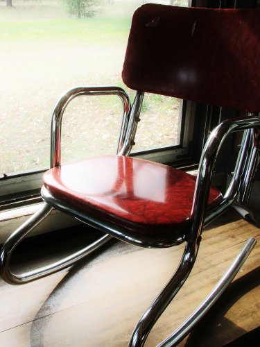 vinyl rocking chair