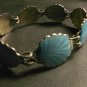 Norwegian Sterling Silver & Turquoise Enamel Bracelet c.1959