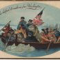 George Washington Bday Postcard, Crossing Potomac c.1909