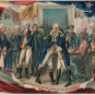 Geo. Washington Bday Card, Taking Leave of Officers c.1908