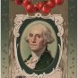Geo. Washington Bday Card, Portrait, Stars & Cherries c.1909
