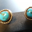 Navajo Silver & Turquoise Earrings, Vintage and Authentic c.1959