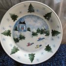 Nikko WINTER WONDERLAND Salad Dessert PLATE Holiday Christmas SLEDDING