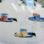 Nikko WINTER WONDERLAND Salad Dessert PLATE Holiday Christmas SLEDDING
