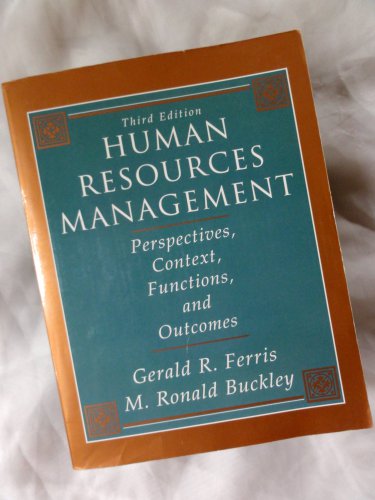 Human Resources Management, Ferris & M. Ronald Buckley