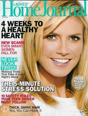 LADIES' HOME JOURNAL MAGAZINE APRIL 2009 HEIDI KLUM