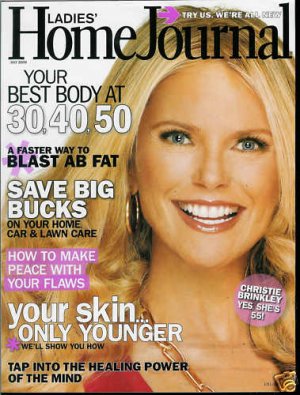 LADIES' HOME JOURNAL MAGAZINE JULY 2009 CHRISTIE BRINKLEY