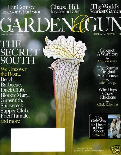 GARDEN & GUN MAGAZINE AUG/SEPT 2009 THE SECRET SOUTH