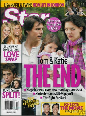 STAR MAGAZINE NOVEMBER 9, 2009 TOM & KATIE THE END