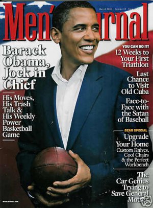 MEN'S JOURNAL MAGAZINE MARCH 2009 BARACK OBAMA