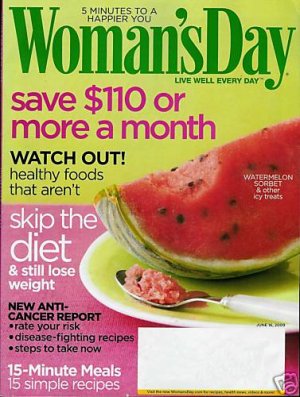 WOMAN'S DAY MAGAZINE JUNE 16, 2009