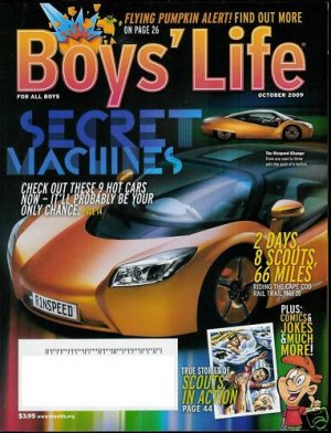 BOYS' LIFE MAGAZINE OCTOBER 2009 SECRET MACHINES