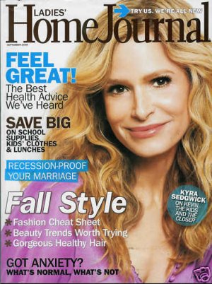 LADIES' HOME JOURNAL MAGAZINE SEP. 2009 KYRA SEDGWICK