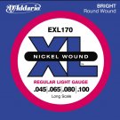 D'Addario EXL 170-Nickel wound Bright Strings